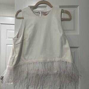 White feather top SZ medium